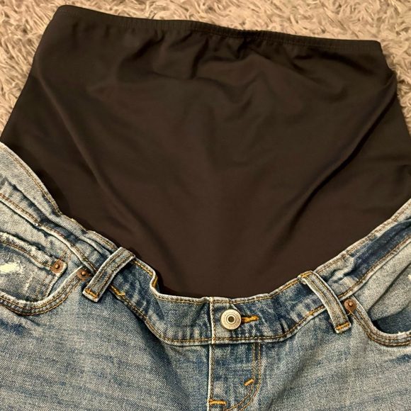 ABERCROMBIE & FITCH Maternity Jeans Size 28/6R, The Ankle Straight - Picture 3 of 5